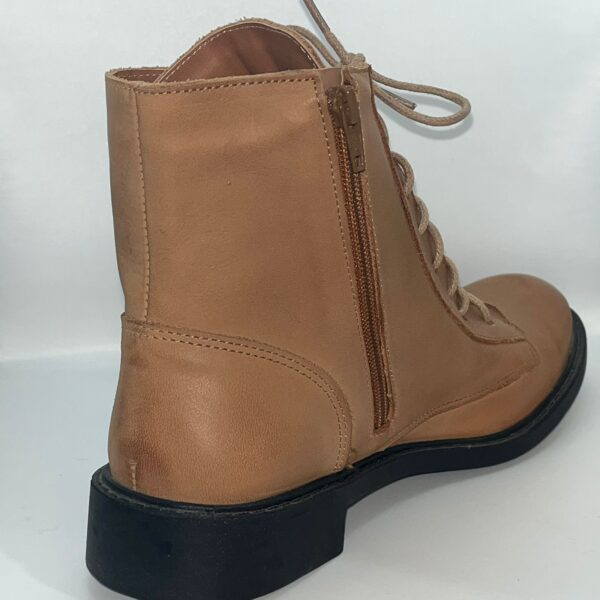 Bota Coturno Couro Caramelo - Imagem 4