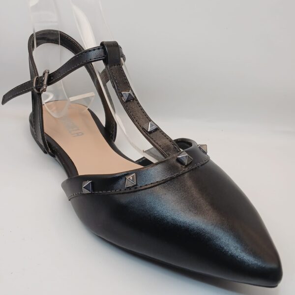 Sapatilha Slingback Gabriela  Tachas Preto