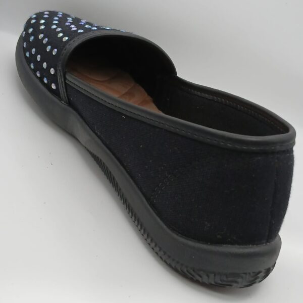 Sapatilha Preta Com Strass - Imagem 2