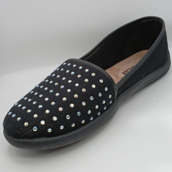 Sapatilha Preta Com Strass