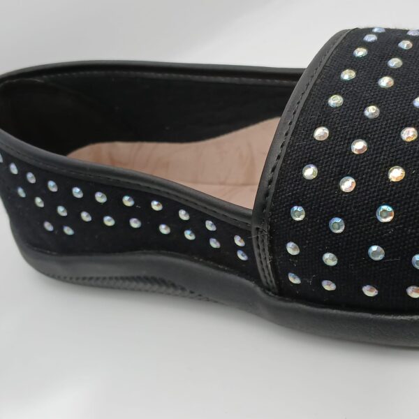 Sapatilha Preta Com Strass - Imagem 3